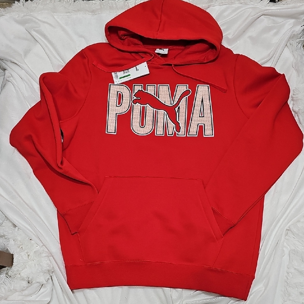 PUMA Men's Red Hoodie Sweater